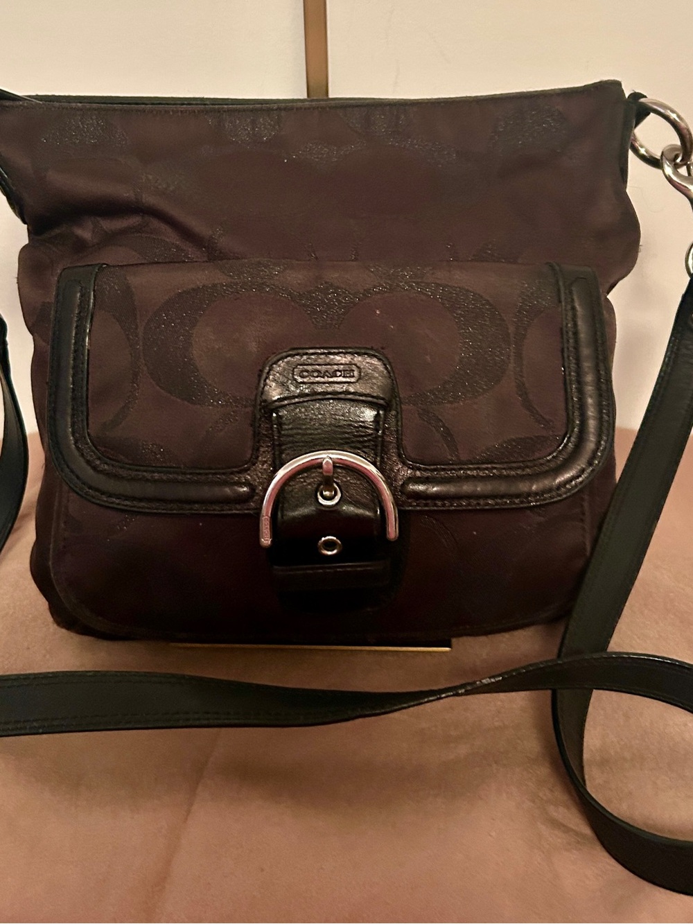 Coach Campbell Signature Crossbody North South Duffle Hobo Y2K - Picture 2 of 11